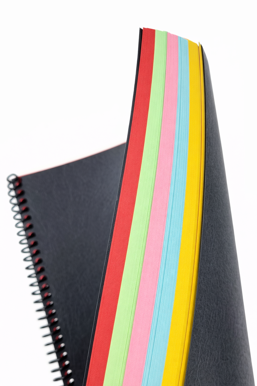 A4 Spiralli Karton Kapaklı 5 Renkli 100 Yaprak Çizgisiz Defter