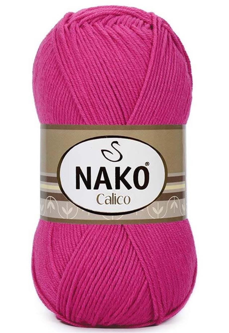 Nako Calico 4569 Fuşya El Örgü İpi 