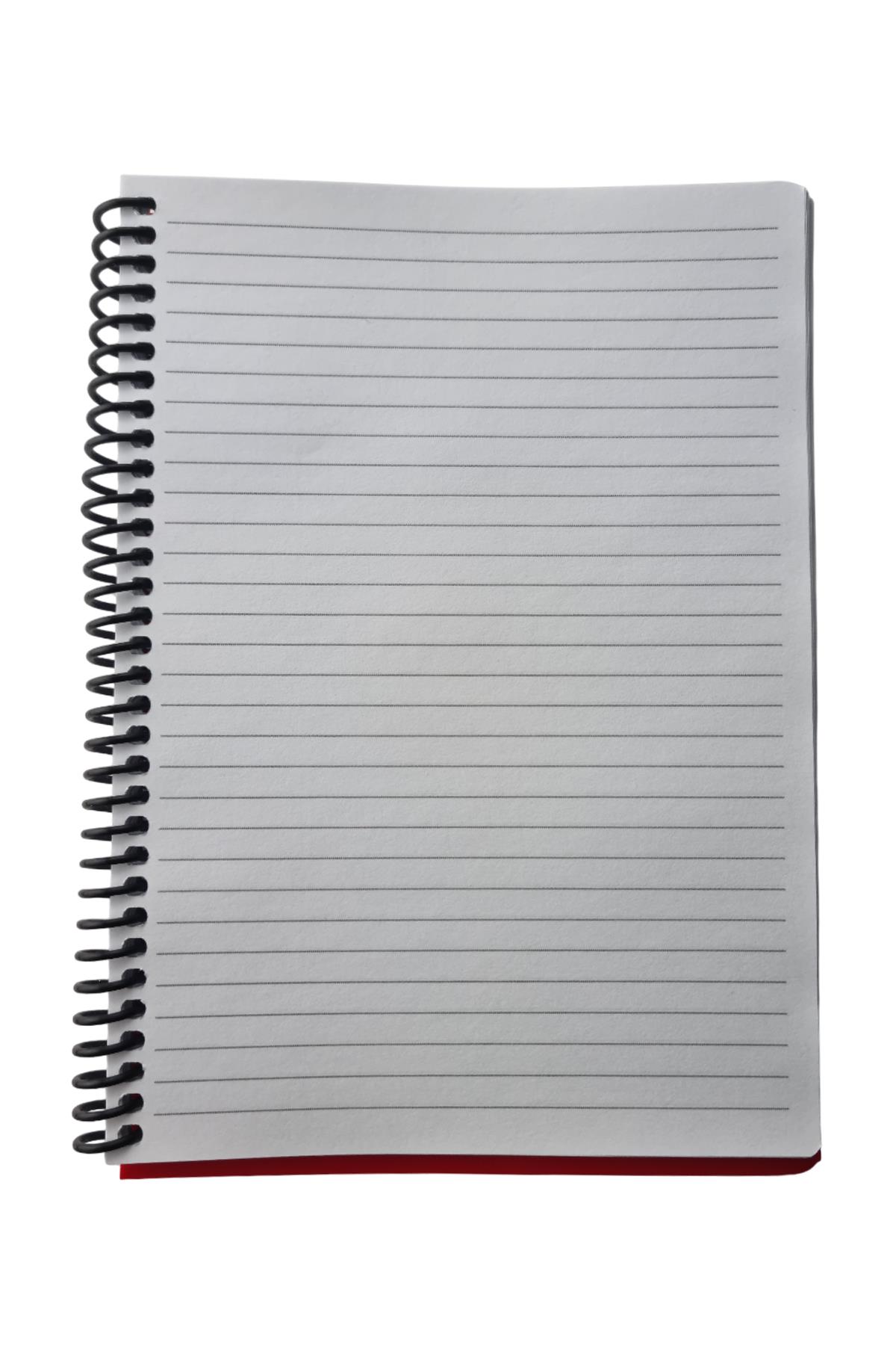 A5 Spiralli Pvc Kapaklı 80 Yaprak Çizgili Defter 1 Adet Mor