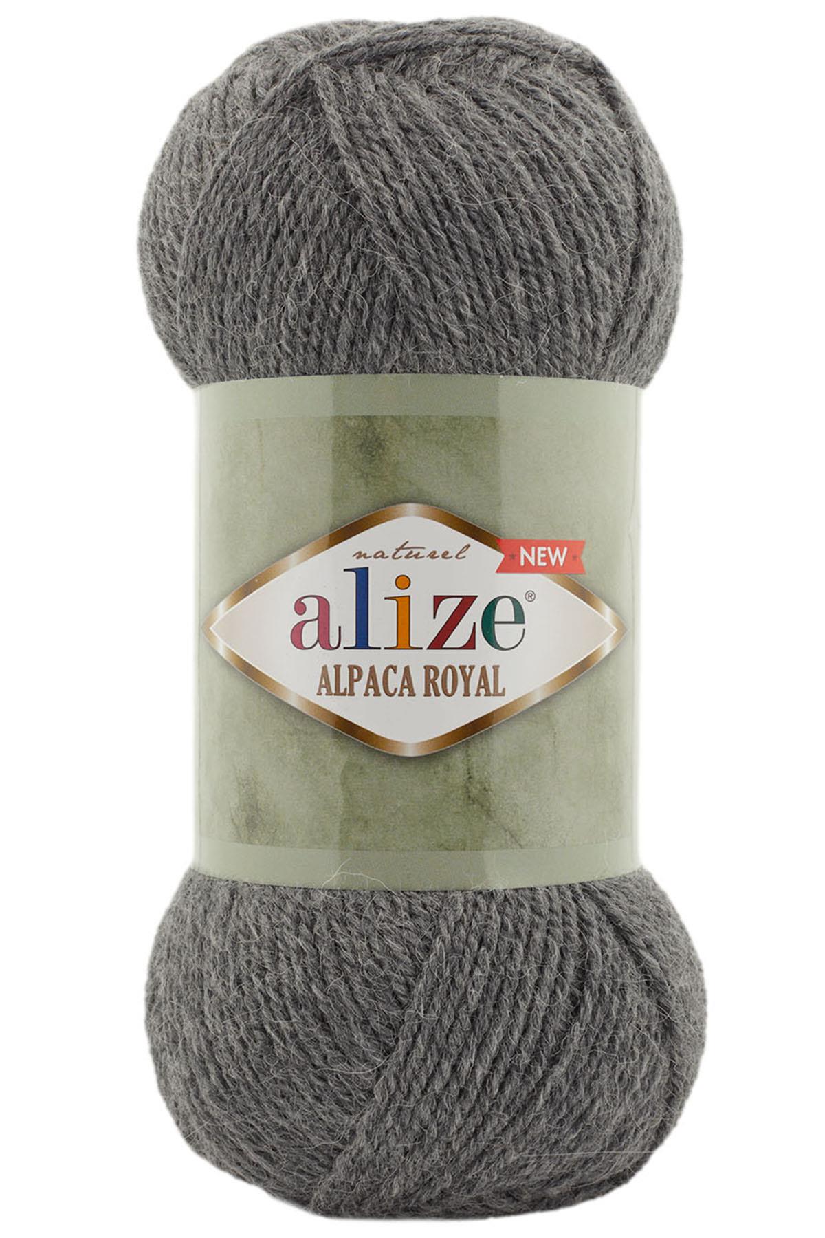 Alize Alpaca Royal New Örgü İpi | 196 Koyu Gri