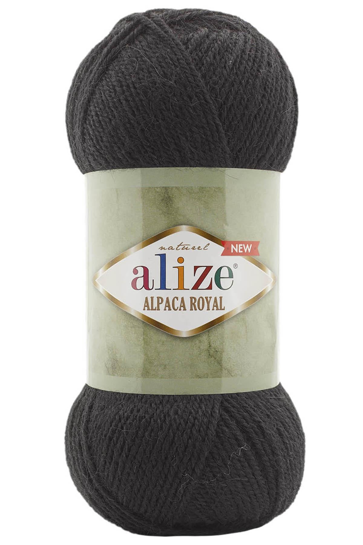 Alize Alpaca Royal New Örgü İpi | 60 Siyah