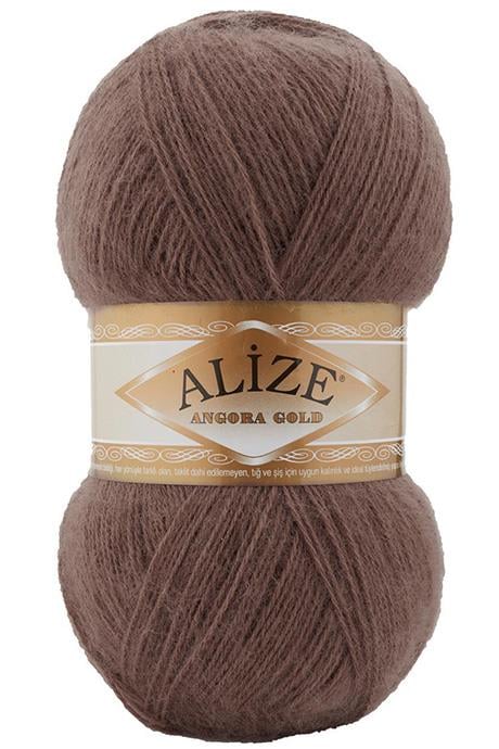 Alize Angora Gold 493 Kahve Yünlü El Örgü İpi