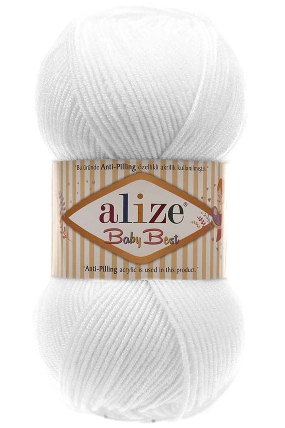 Alize Baby Best 55 Beyaz El Örgü İpliği