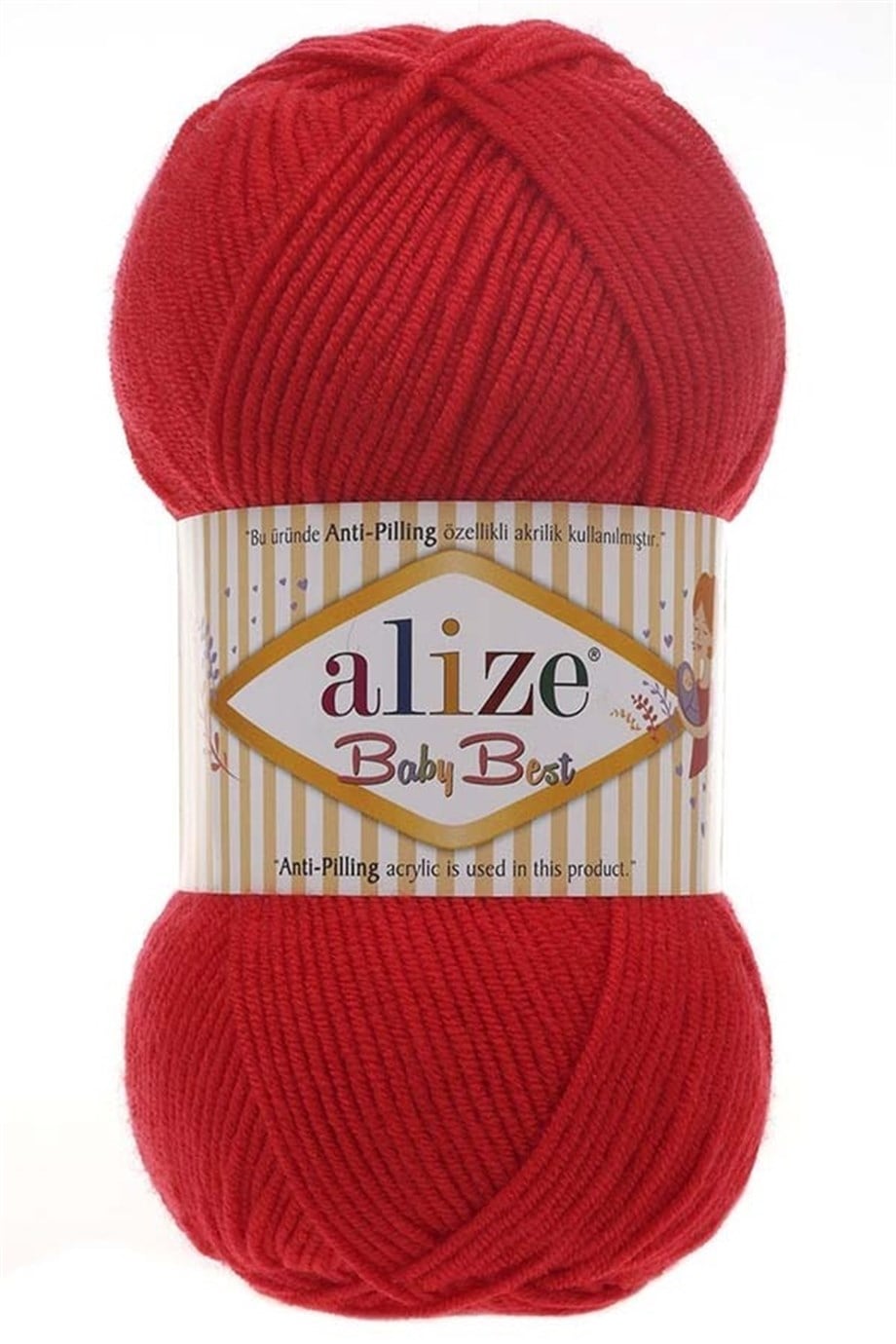 Alize Baby Best 56 Kırmızı El Örgü İpliği