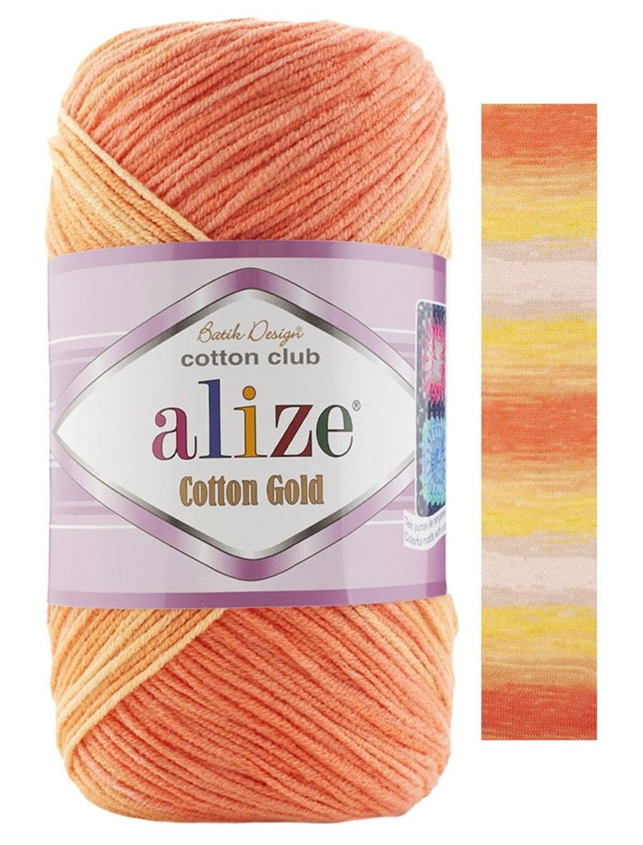Alize Cotton Gold Batik 7687 Pamuklu El Örgü İpi