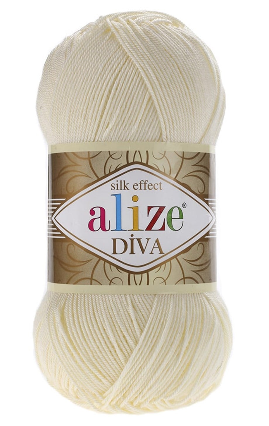 Alize Diva 01 Krem Merserize El Örgü İpi