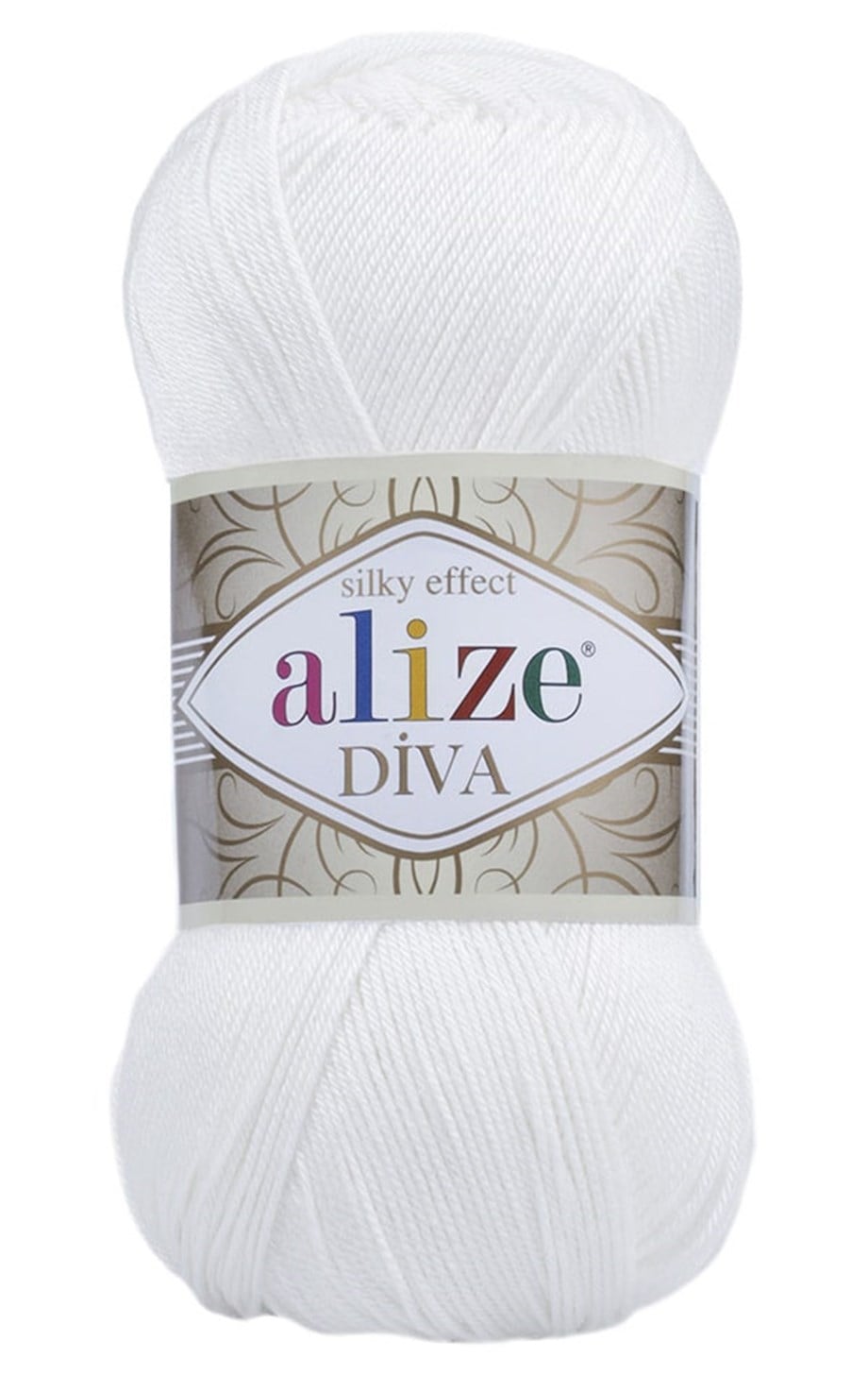 Alize Diva 55 Beyaz Merserize El Örgü İpi