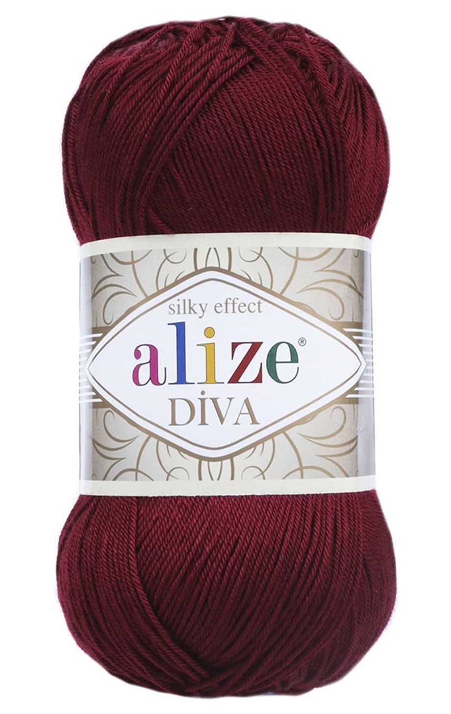 Alize Diva 57 Bordo Merserize El Örgü İpi