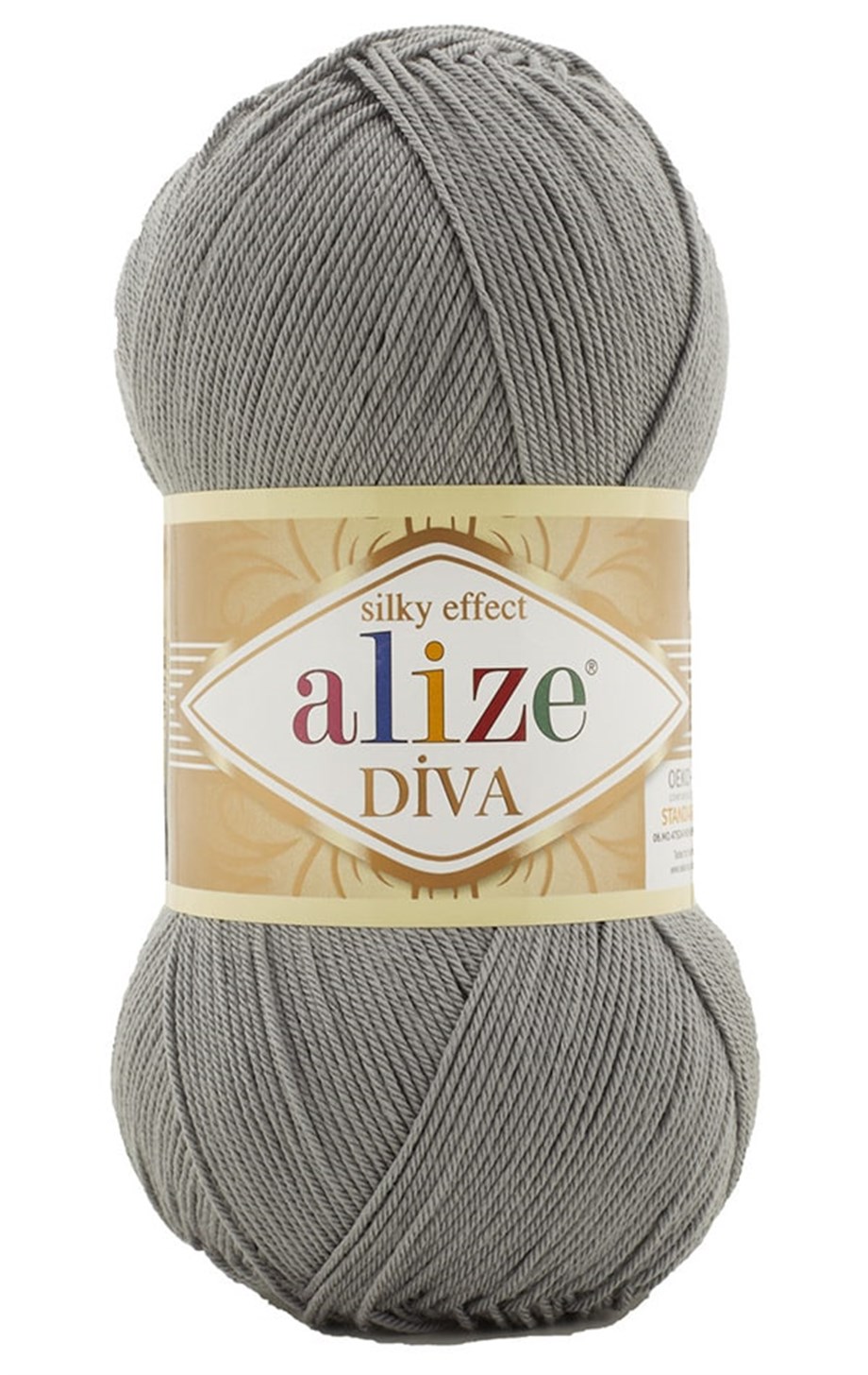 Alize Diva 87 Kömür Grisi Merserize El Örgü İpi