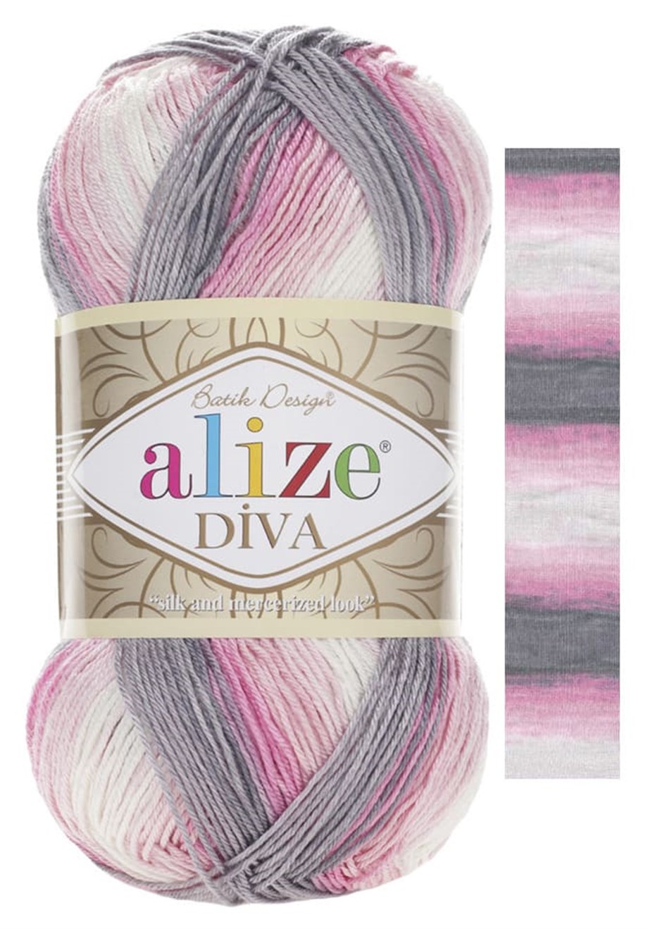 Alize Diva Batik 3245 Merserize El Örgü İpi