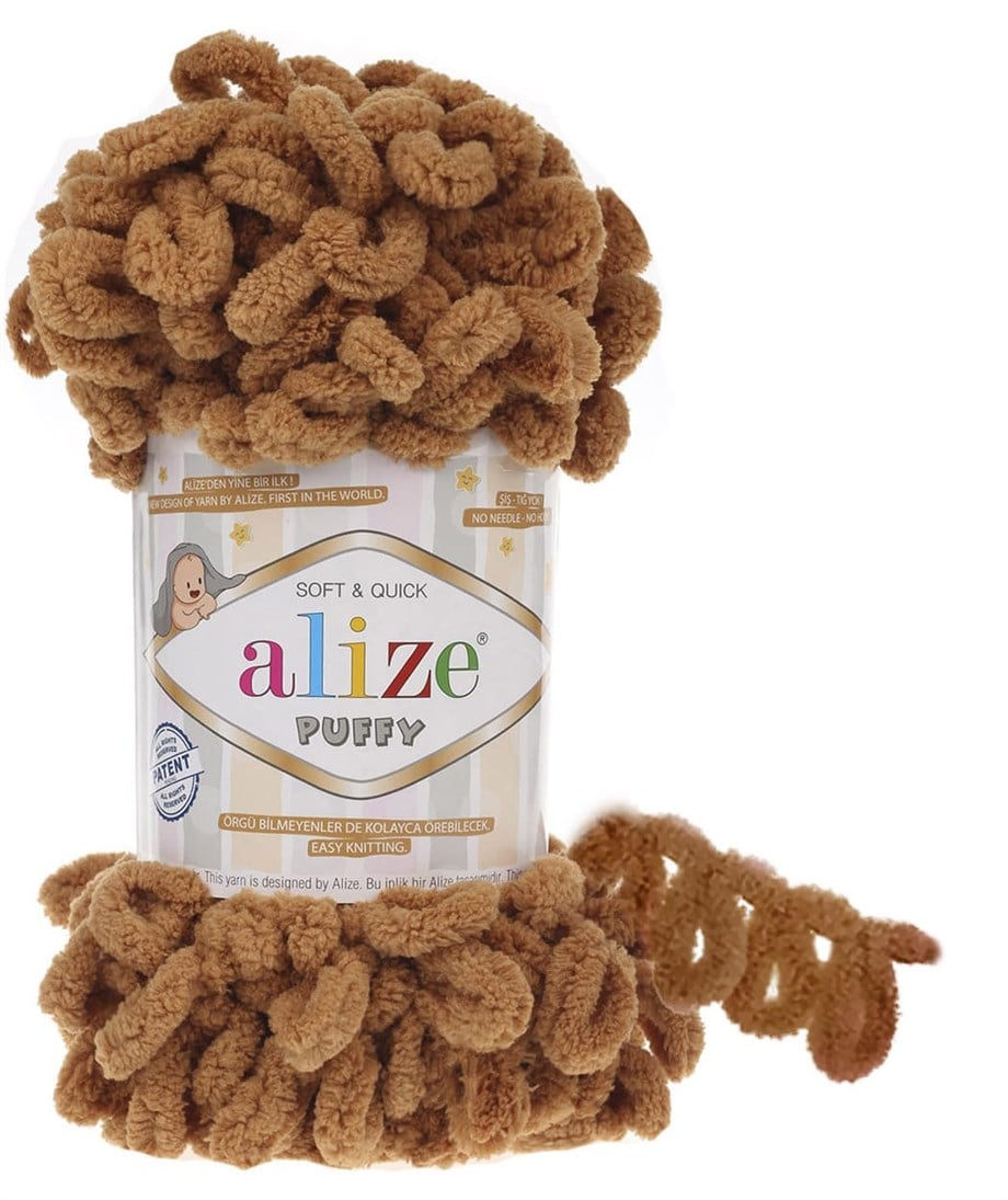 Alize Puffy 179 Deve Tüyü Parmakla Örülen El Örgü İpi