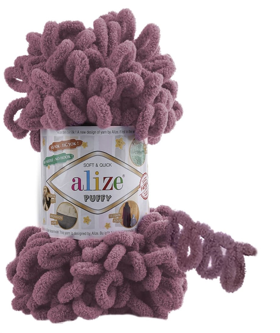 Alize Puffy 28 Gül Parmakla Örülen El Örgü İpi