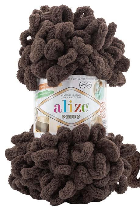 Alize Puffy 534 Toprak Parmakla Örülen El Örgü İpi