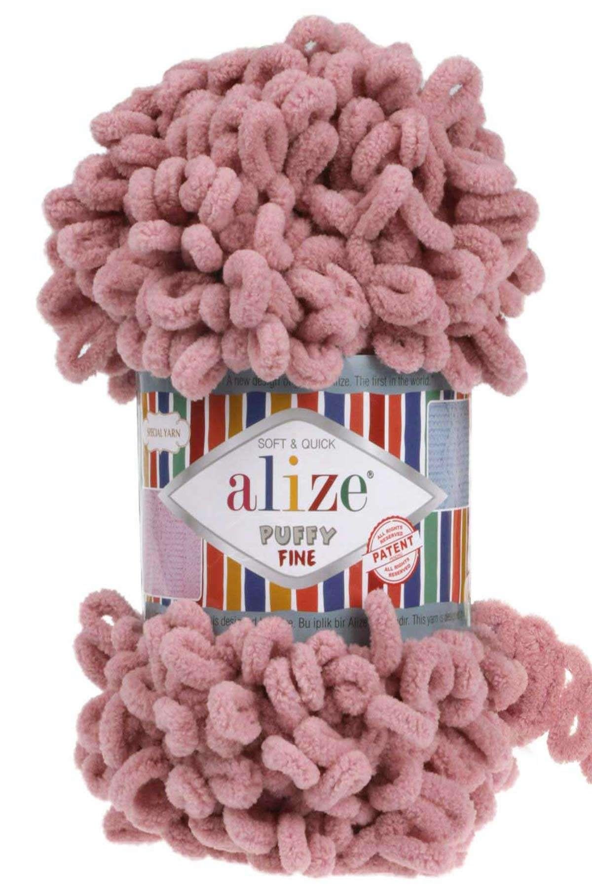 Alize Puffy Fine 295 Pembe Gül (Küçük İlmekli)