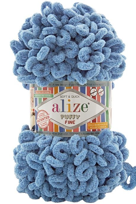 Alize Puffy Fine 374 Mavi (Küçük İlmekli)