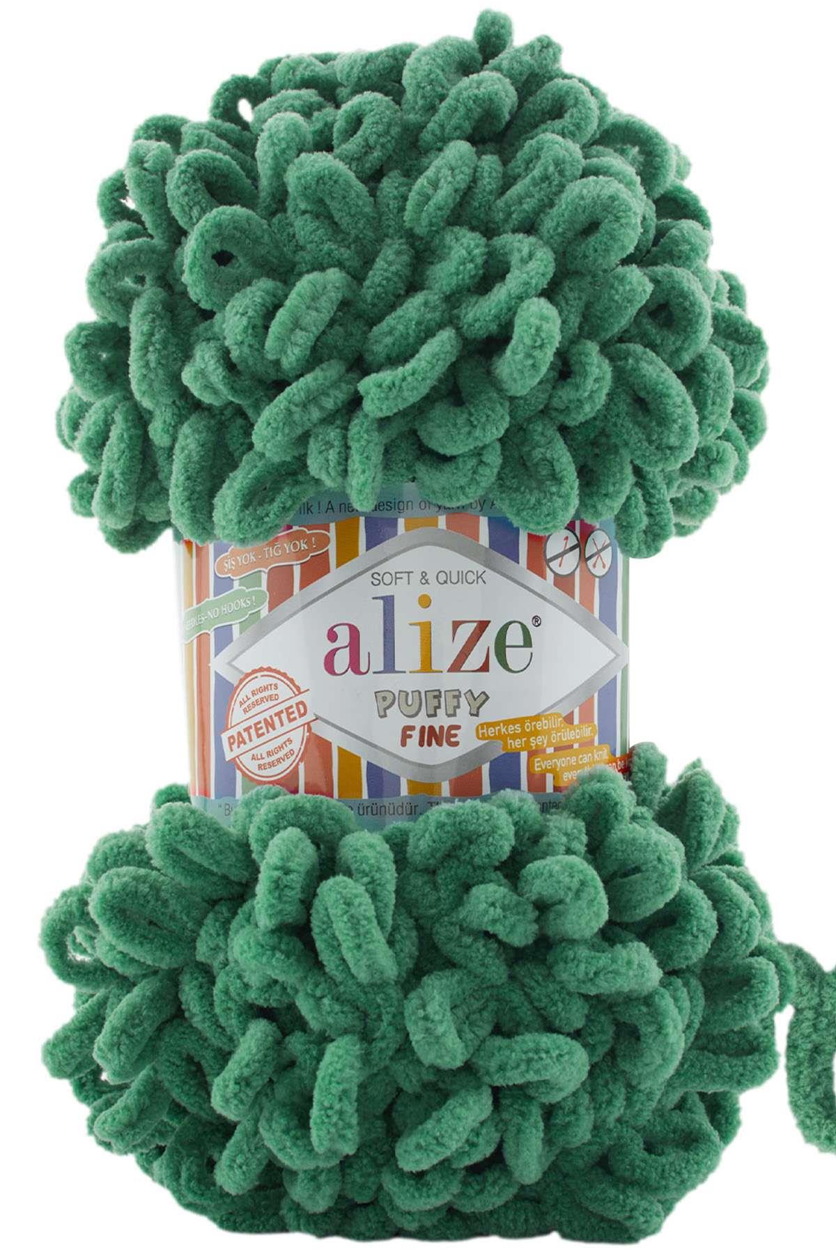 Alize Puffy Fine 532 Çam Yeşili (Küçük İlmekli)