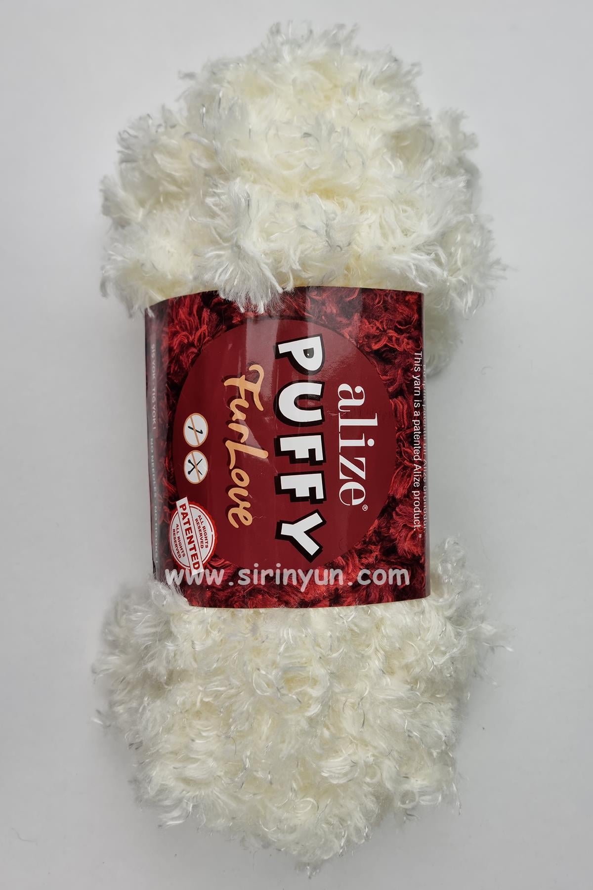 Alize Puffy FurLove Parmakla Örülen Örgü İpi 62 Krem
