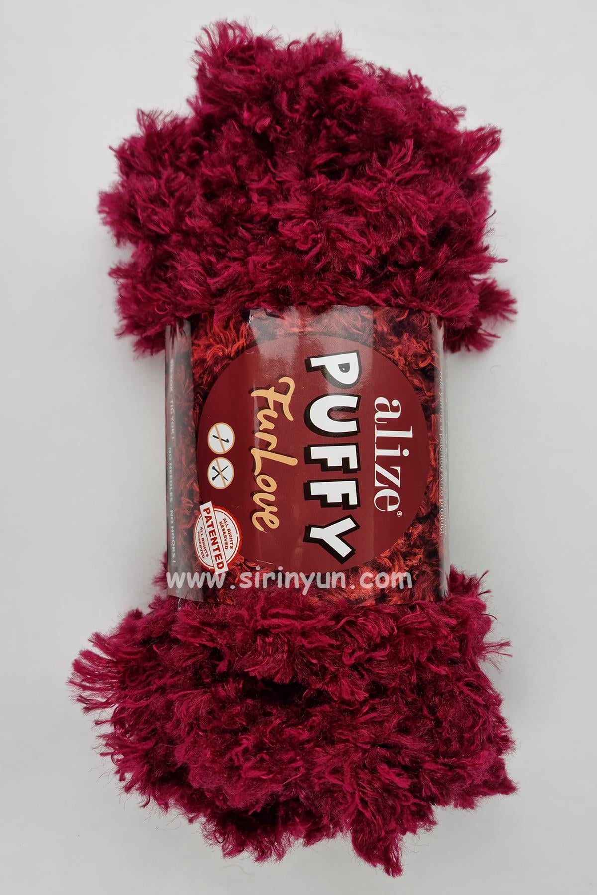Alize Puffy FurLove Parmakla Örülen Örgü İpi 107 Vişne