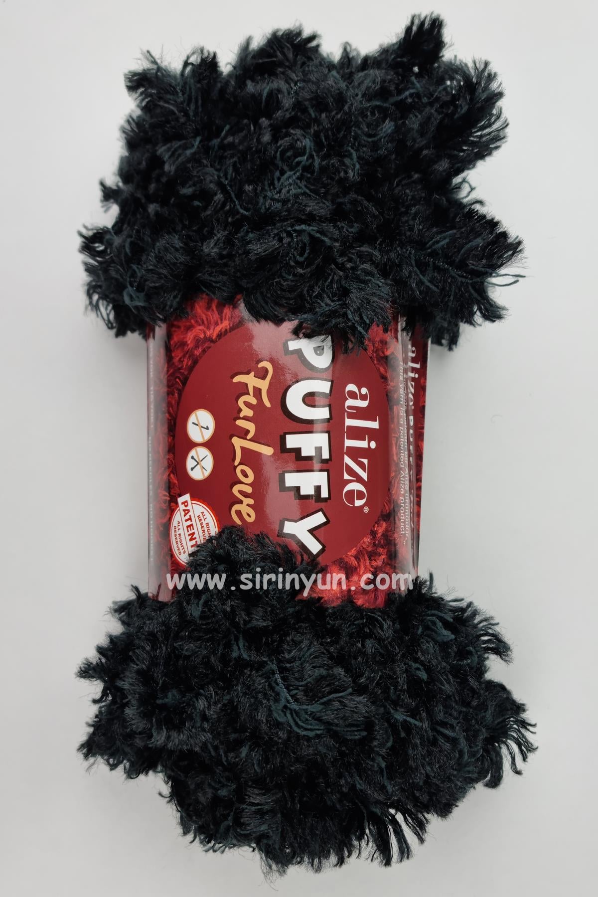 Alize Puffy FurLove Parmakla Örülen Örgü İpi 60 Siyah