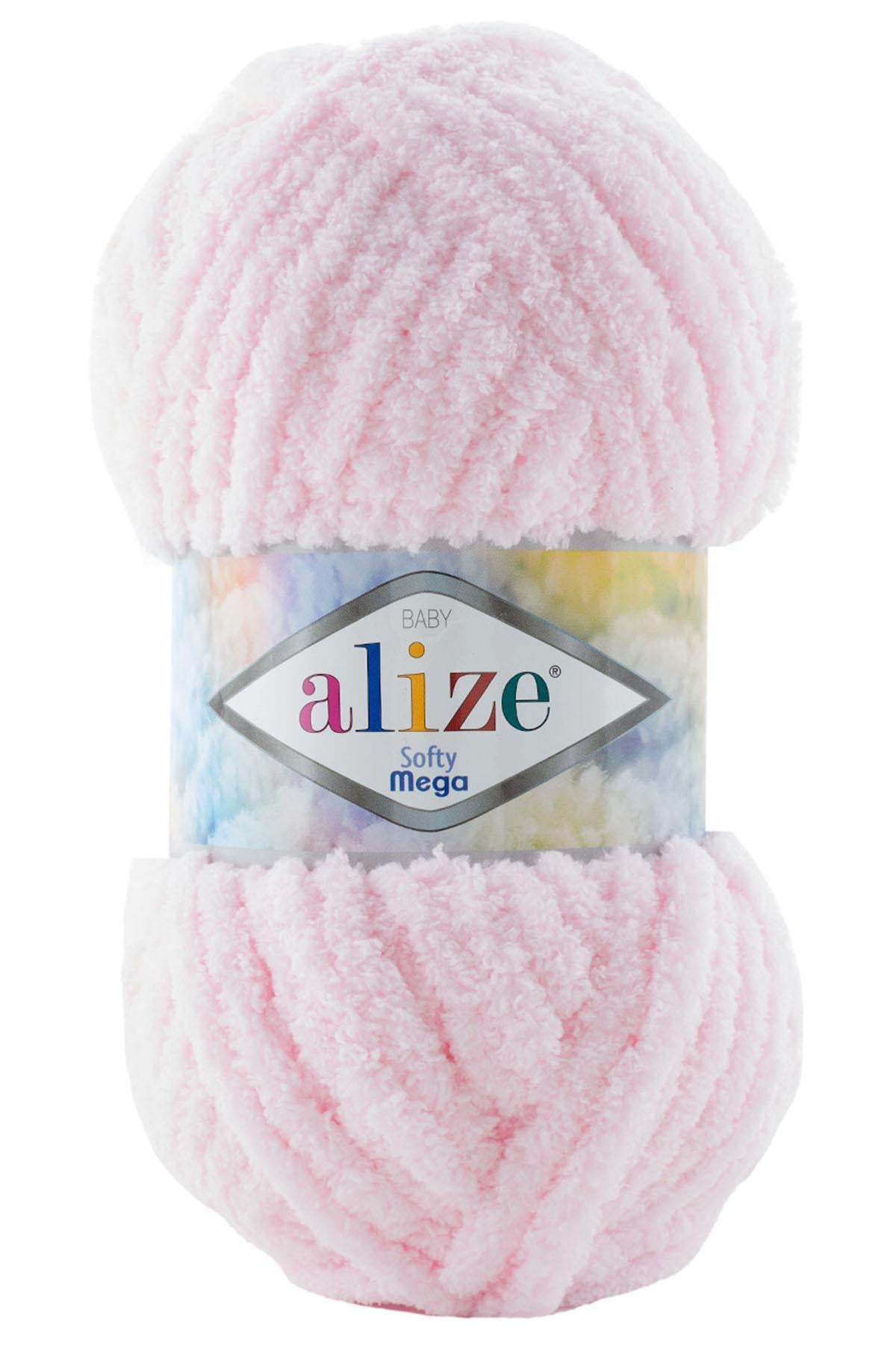 Alize Softy Mega (Kalın) 31 Bebe Pembe El Örgü İpi