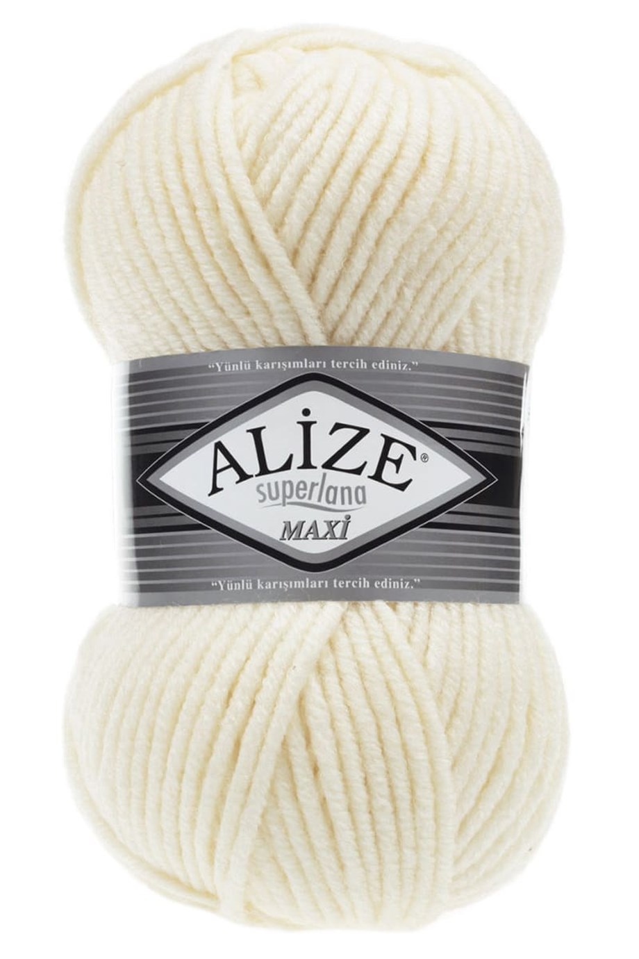 Alize Superlana Maxi 01 Krem El Örgü İpi