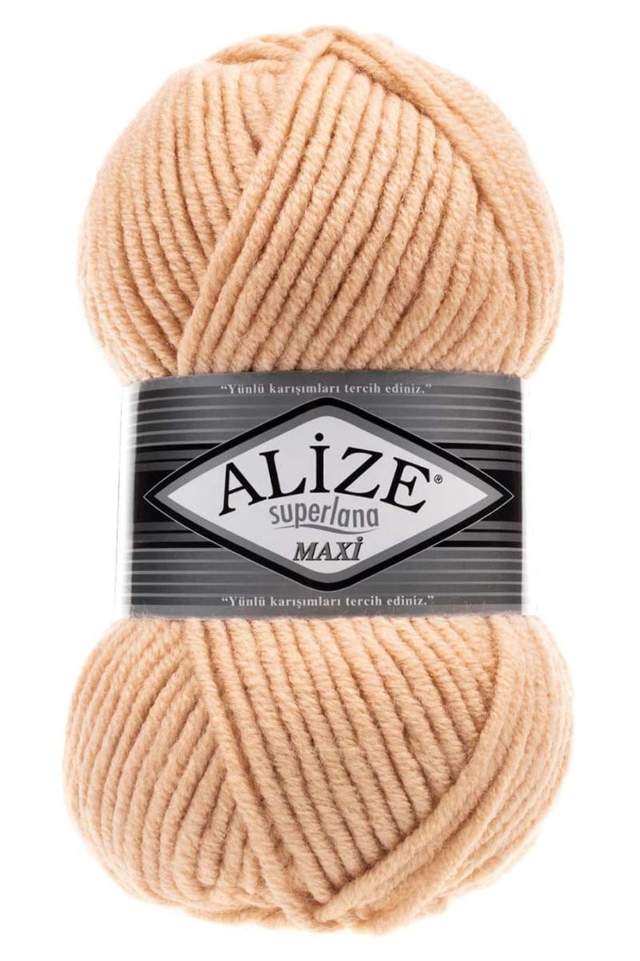 Alize Superlana Maxi 502 Krem Karamel El Örgü İpi