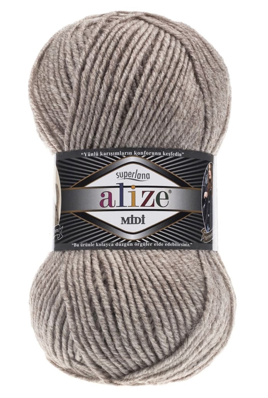 Alize Superlana Midi 207 Açık Kahve El Örgü İpi