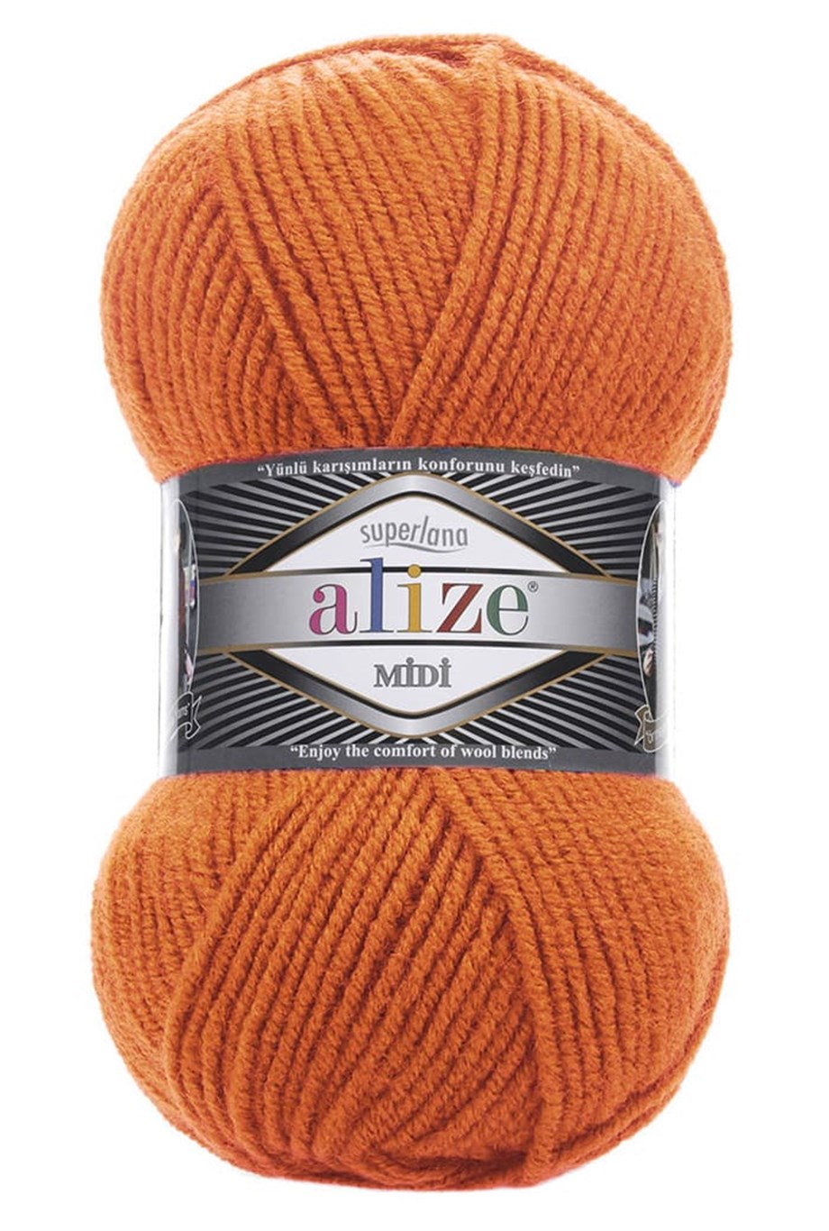 Alize Superlana Midi 225 Turuncu El Örgü İpi