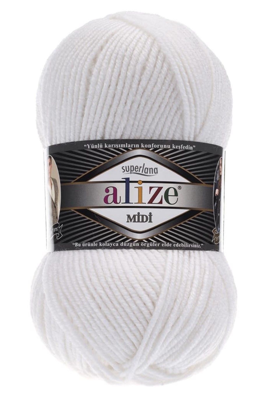 Alize Superlana Midi 55 Beyaz El Örgü İpi