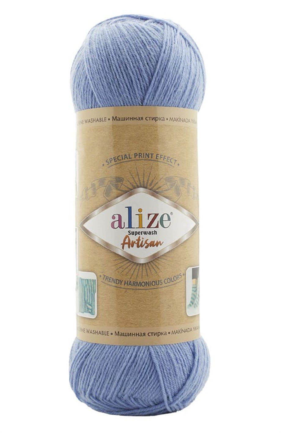 Alize Superwash Artisan 432 Çelik Mavisi El Örgü İpi