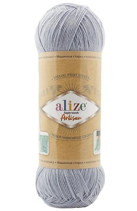 Alize Superwash Artisan 51 Açık Gri El Örgü İpi
