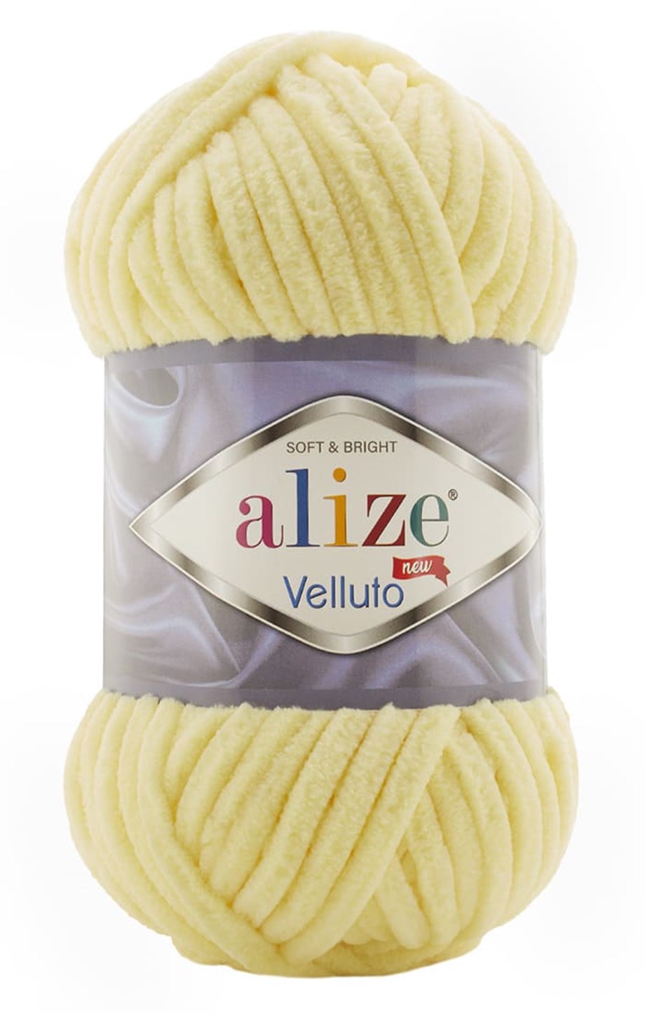 Alize Velluto 13 Açık Sarı Kadife El Örgü İpi