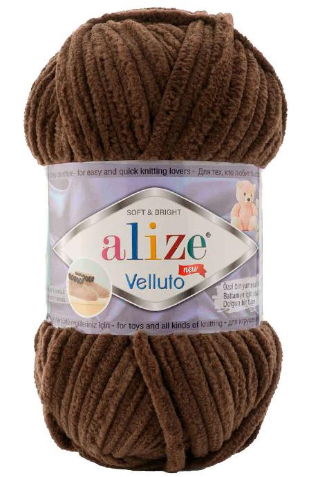 Alize Velluto 493 Koyu Kahve El Örgü İpi