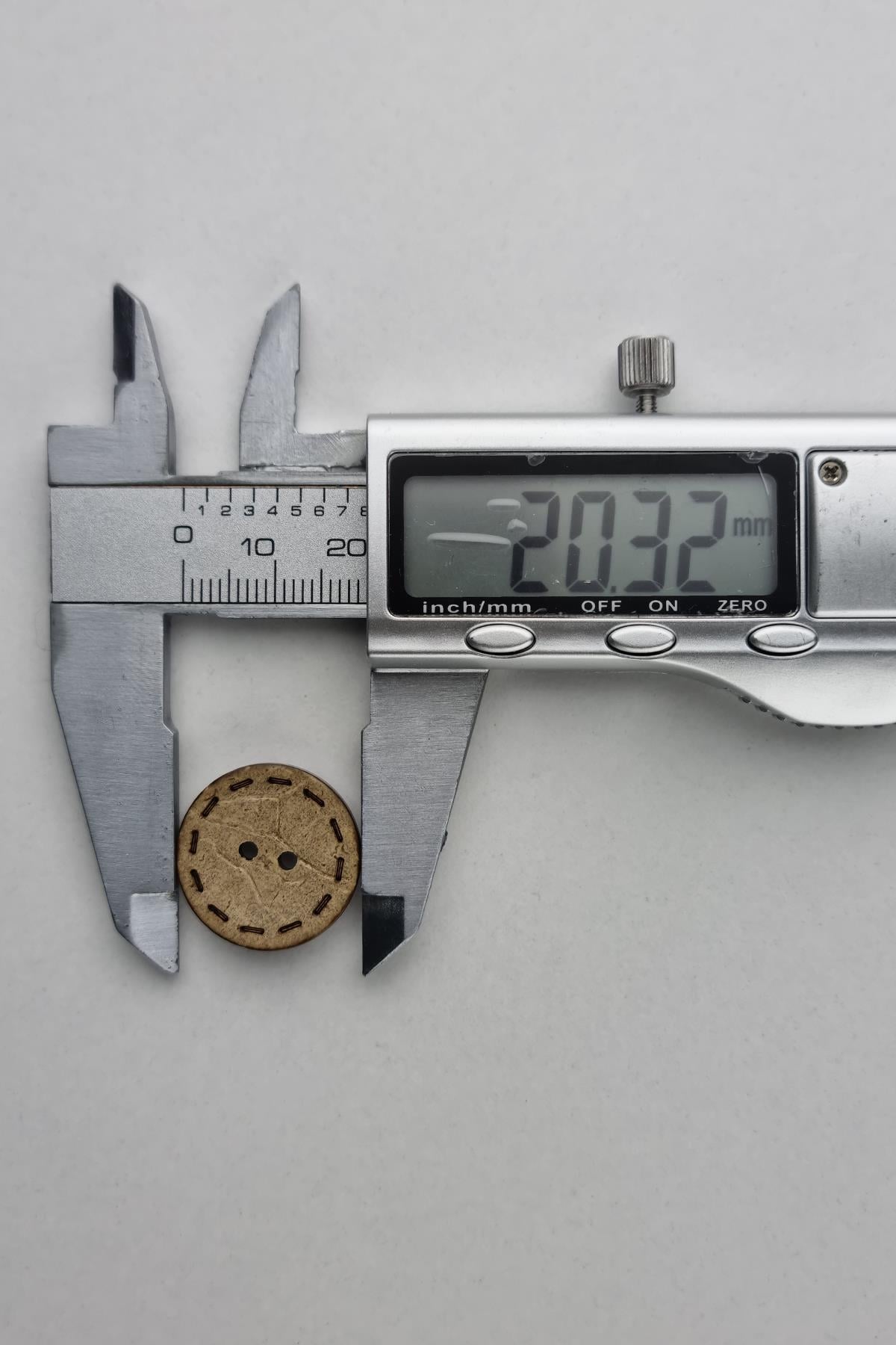 Büyük Boy (20 mm) Yuvarlak Kokonat Kaban Çeket Hırka Yelek Düğmesi 5 Adet