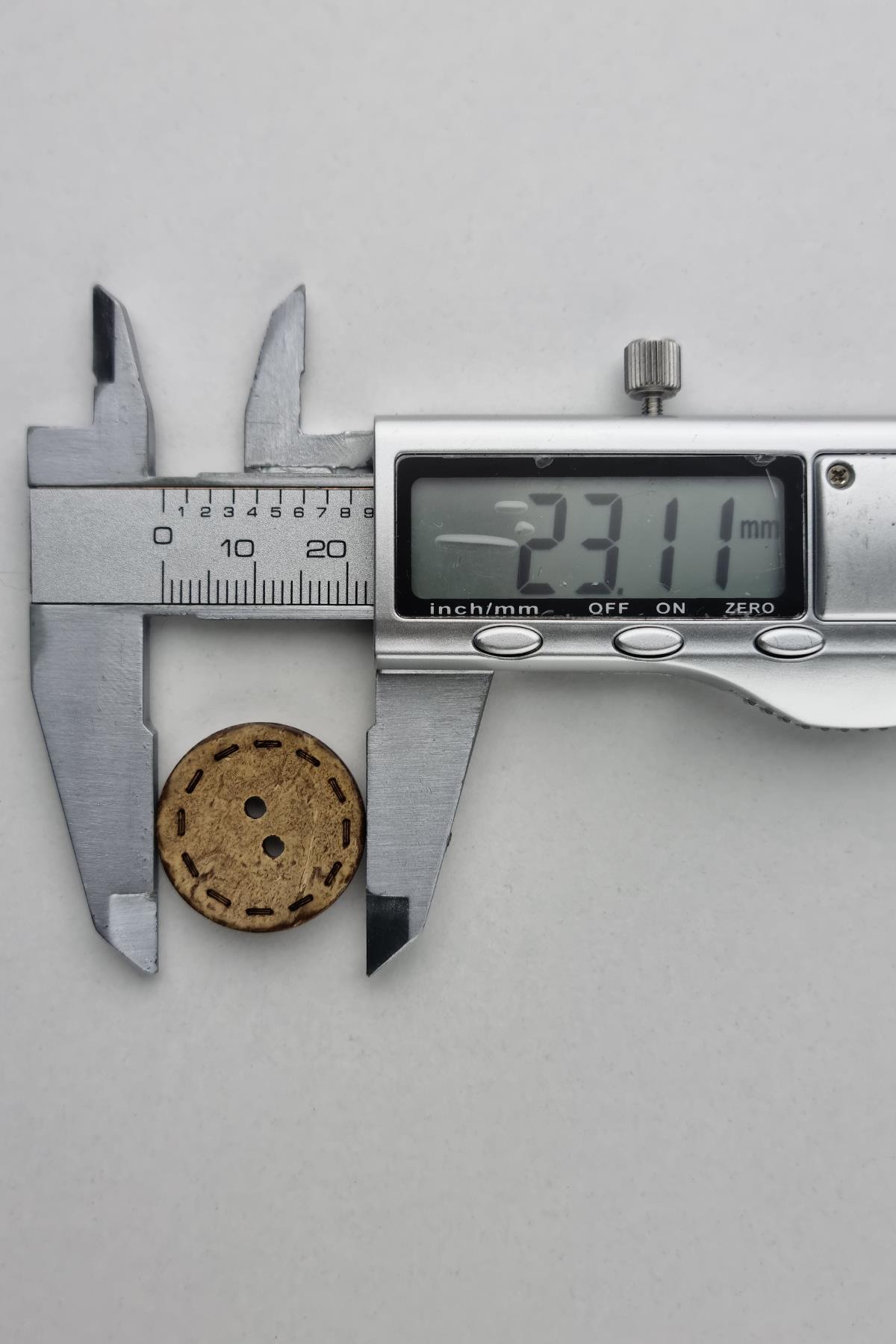 Büyük Boy (23 mm) Yuvarlak Kokonat Kaban Çeket Hırka Yelek Düğmesi 5 Adet