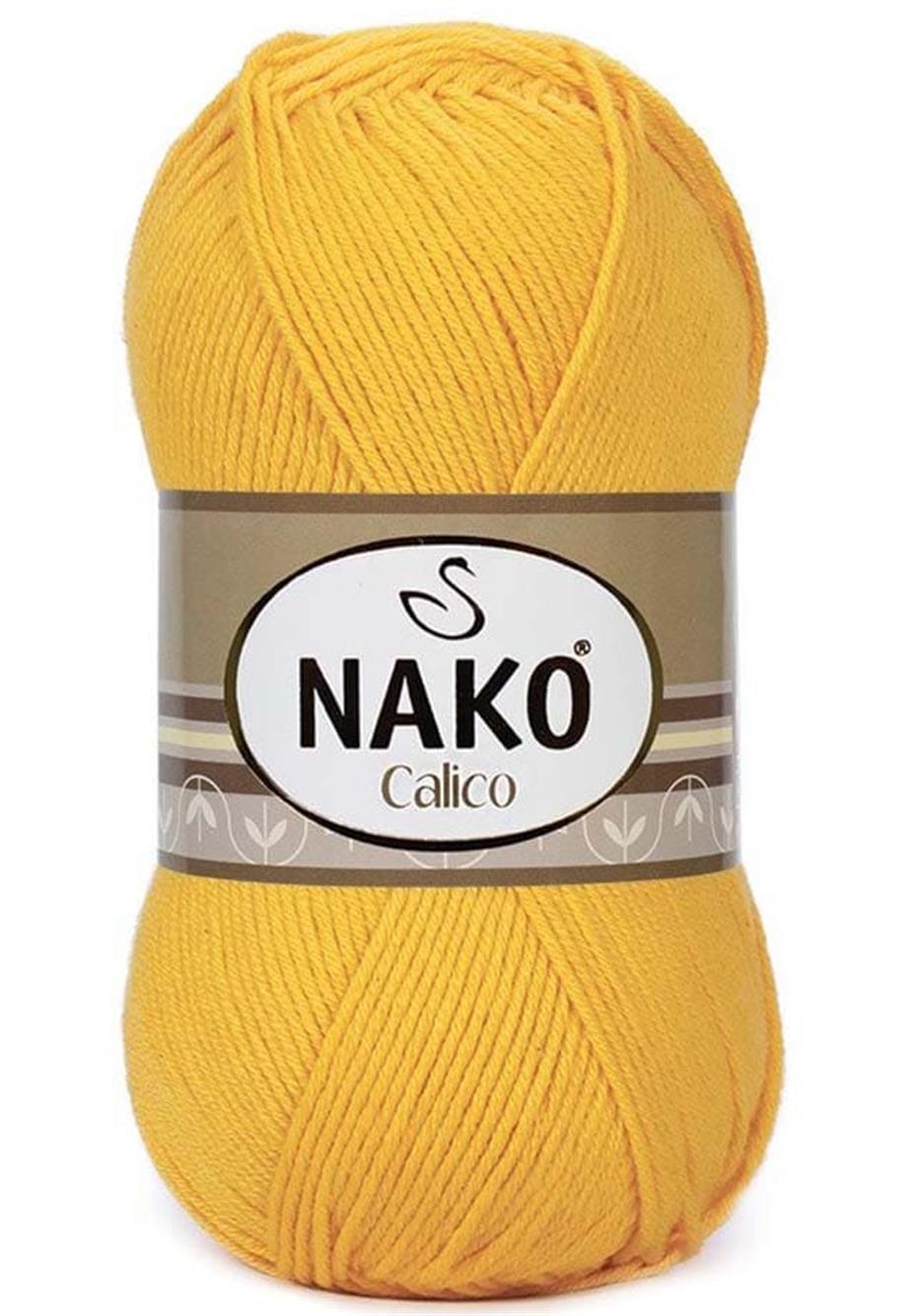 Nako Calico 4285 Sarı El Örgü İpi 