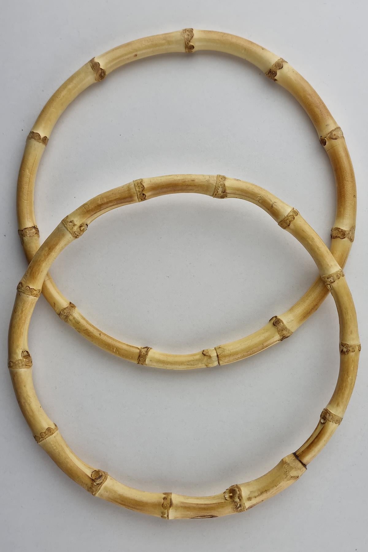 Gerçek Bambu Çanta Sapı O Model 1 Çift Çapı 14,5 cm