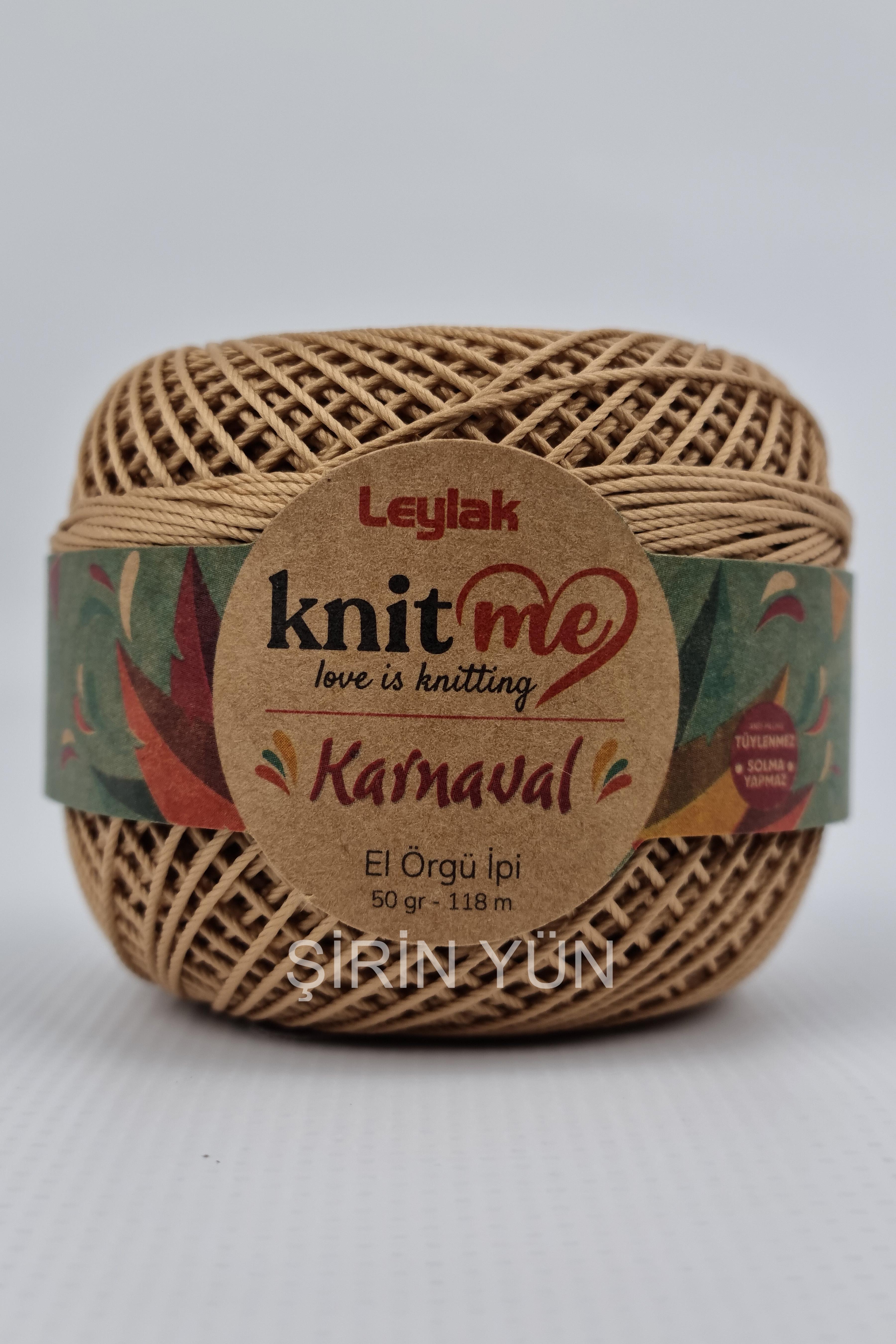 Knitme Karnaval Örgü İpi 50 Gram 118 Metre 20 Kat Bej 1779