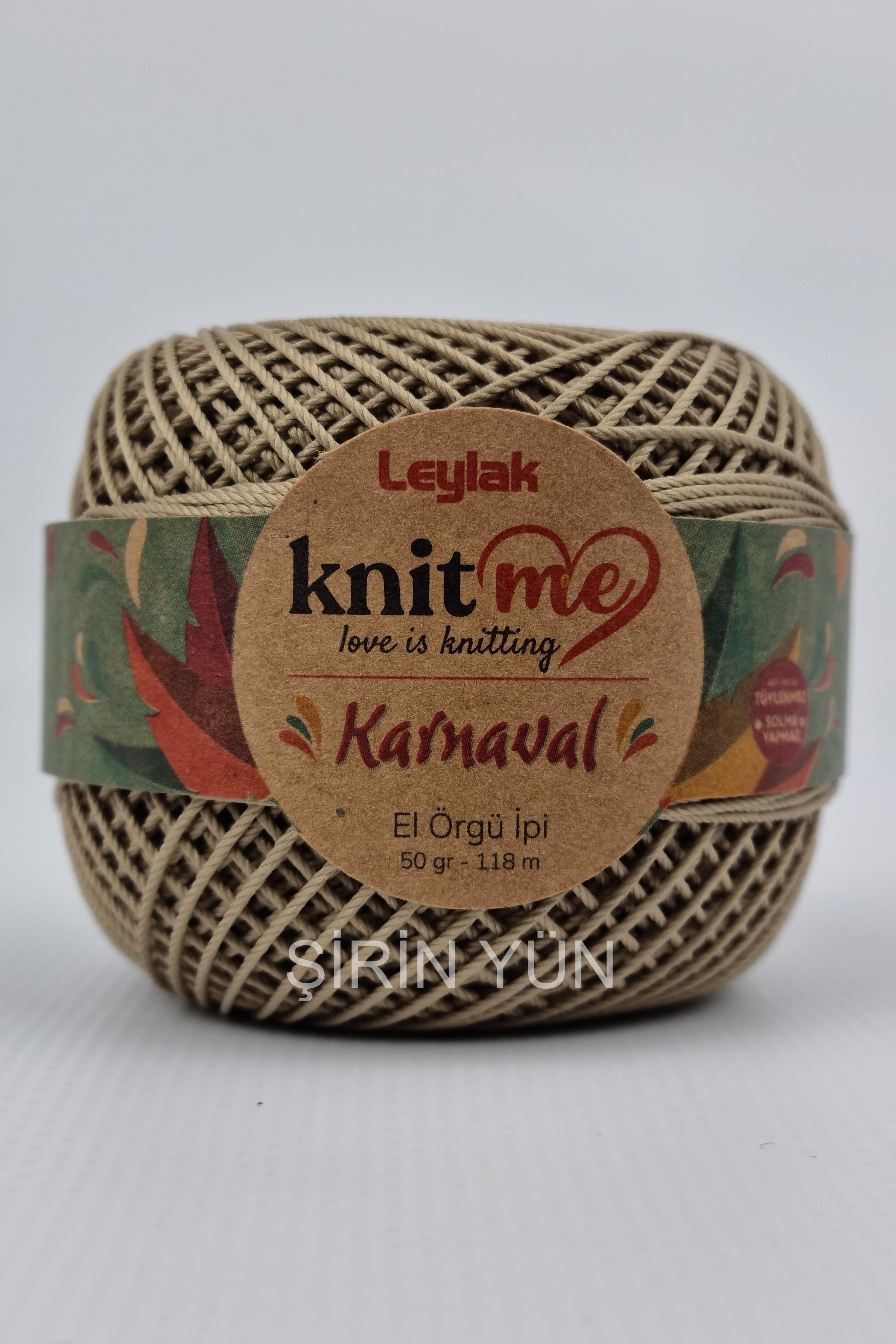 Knitme Karnaval Örgü İpi 50 Gram 118 Metre 20 Kat Açık Vizon 88
