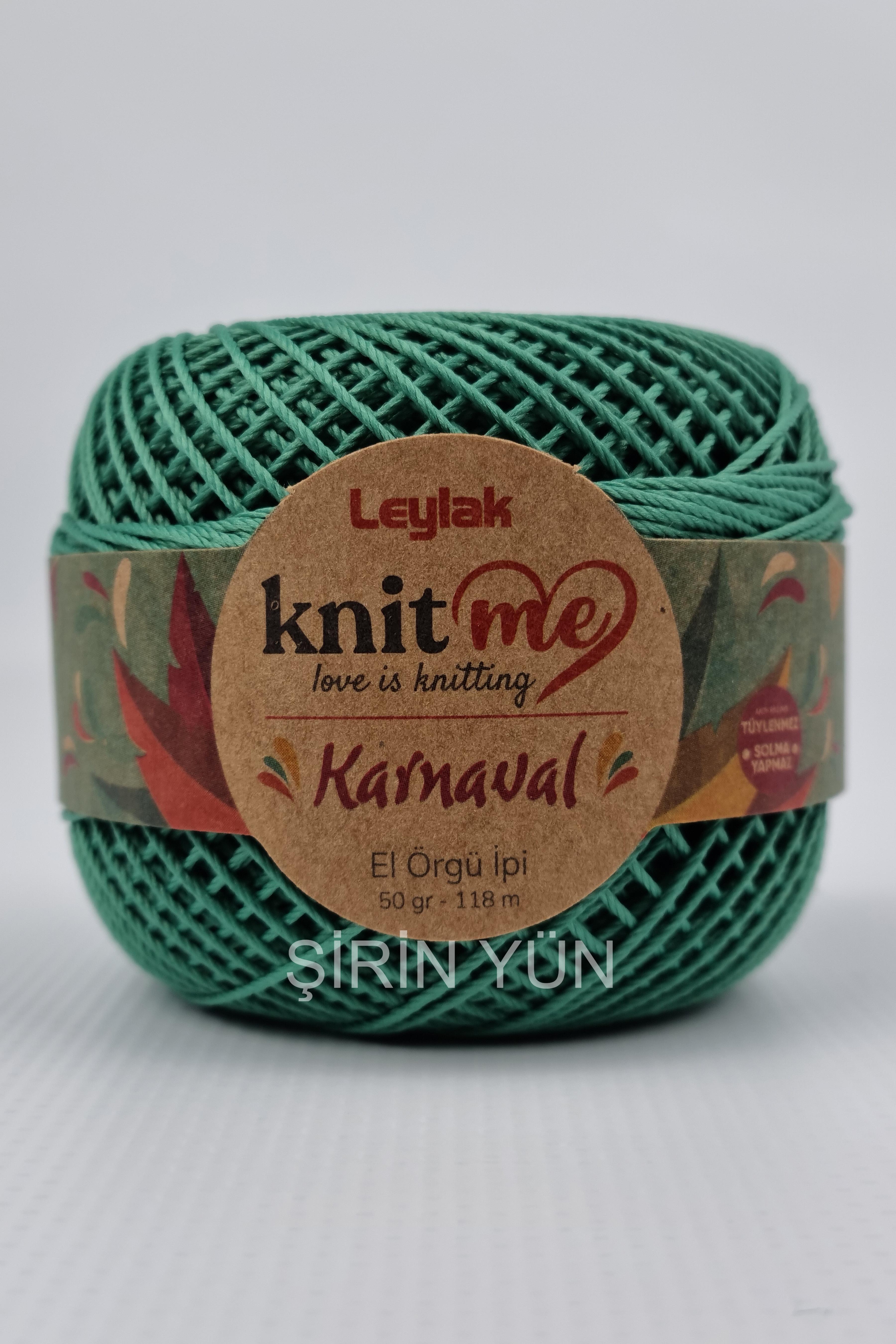 Knitme Karnaval Örgü İpi 50 Gram 118 Metre 20 Kat Mint Yeşili 4002