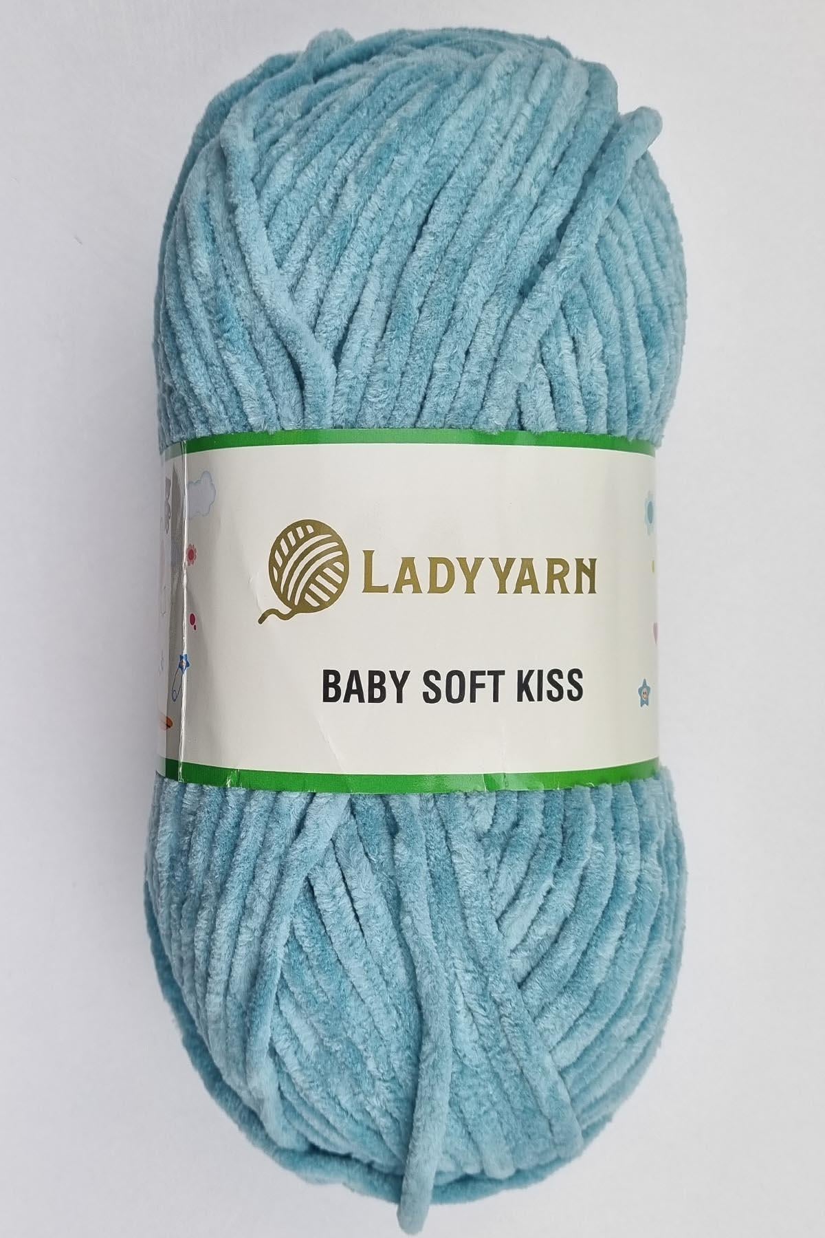 Lady Yarn Baby Soft Kıss Azur Kadife El Örgü İpi