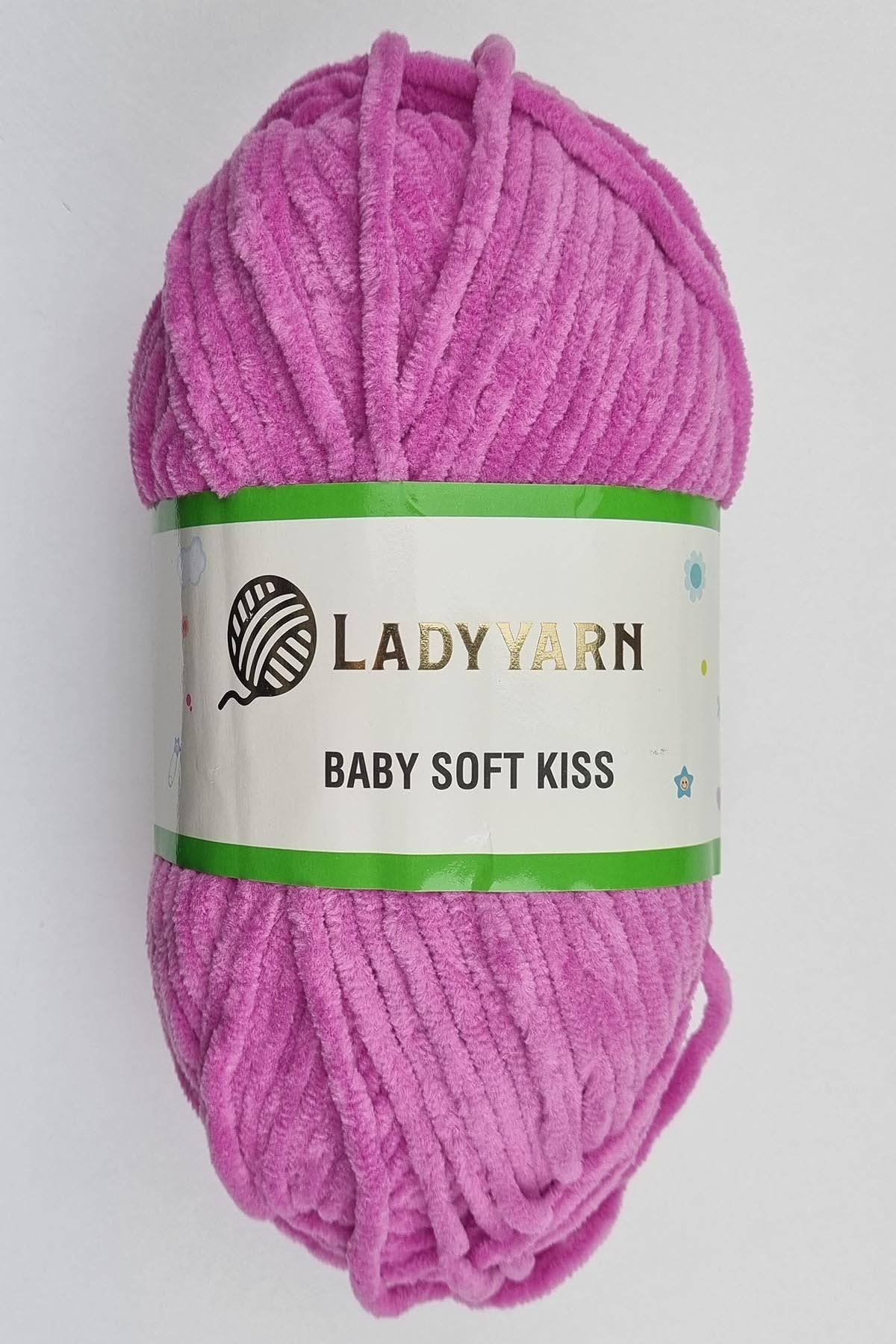 Lady Yarn Baby Soft Kıss Gül Pembe Kadife El Örgü İpi
