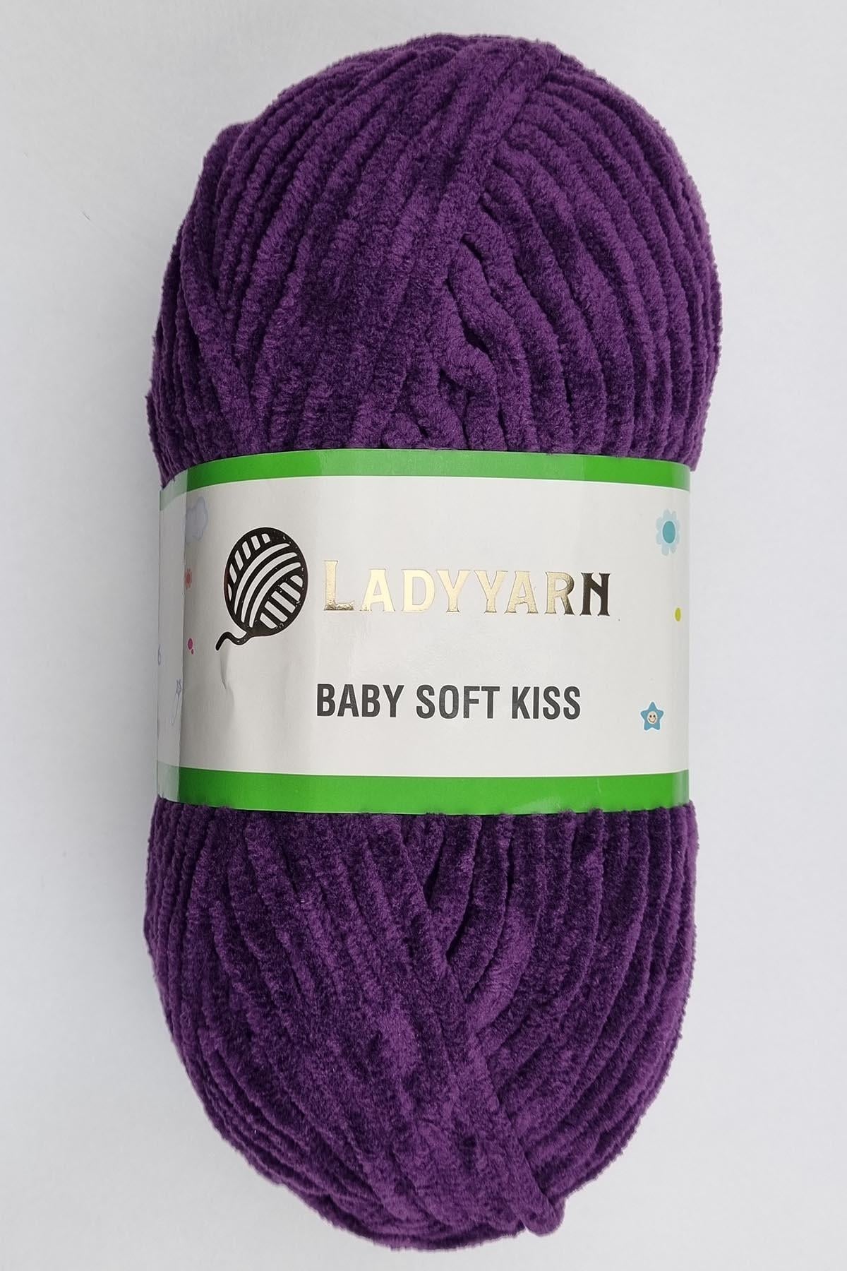 Lady Yarn Baby Soft Kıss Mor Kadife El Örgü İpi