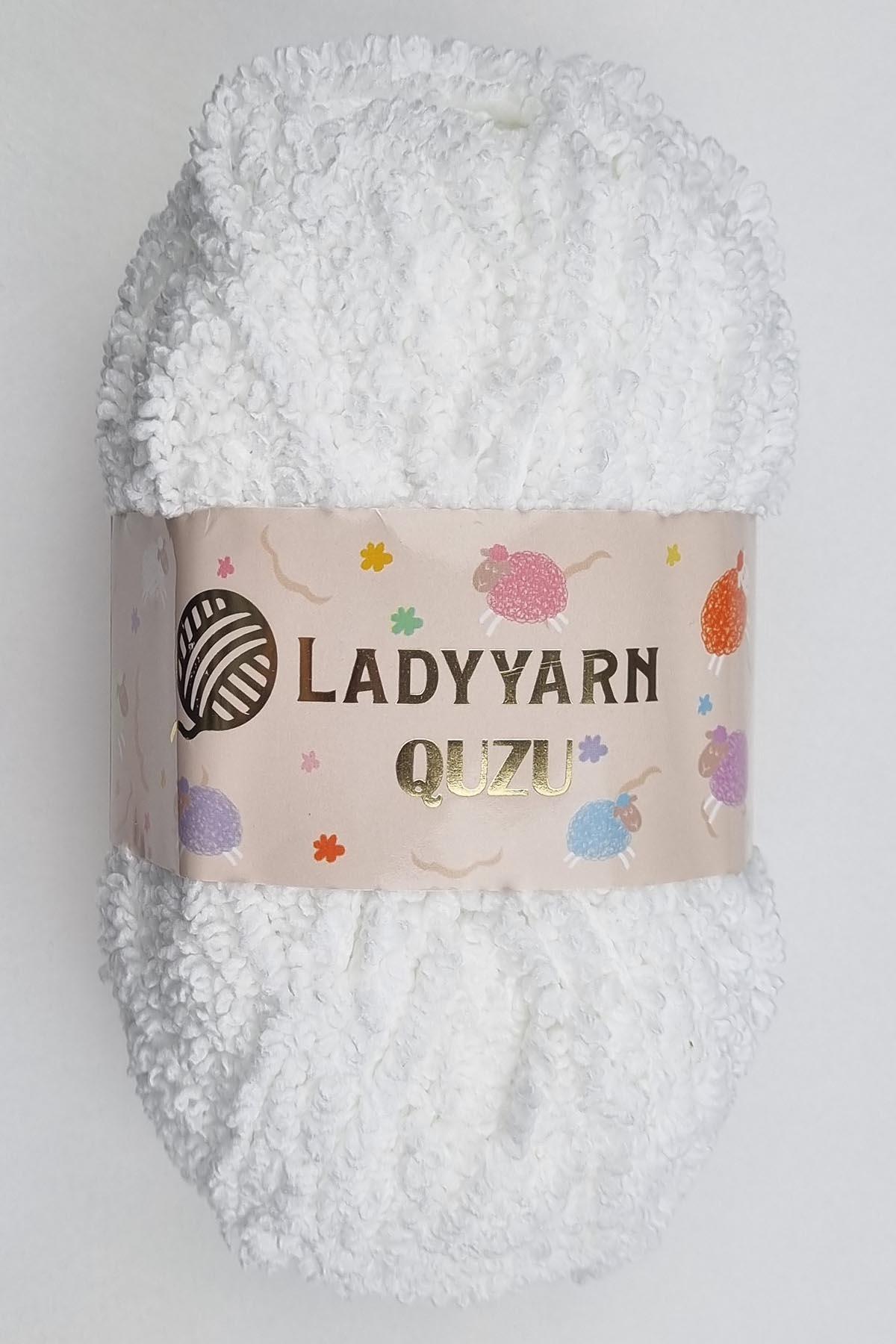 Lady Yarn Quzu Beyaz El Örgü İpi