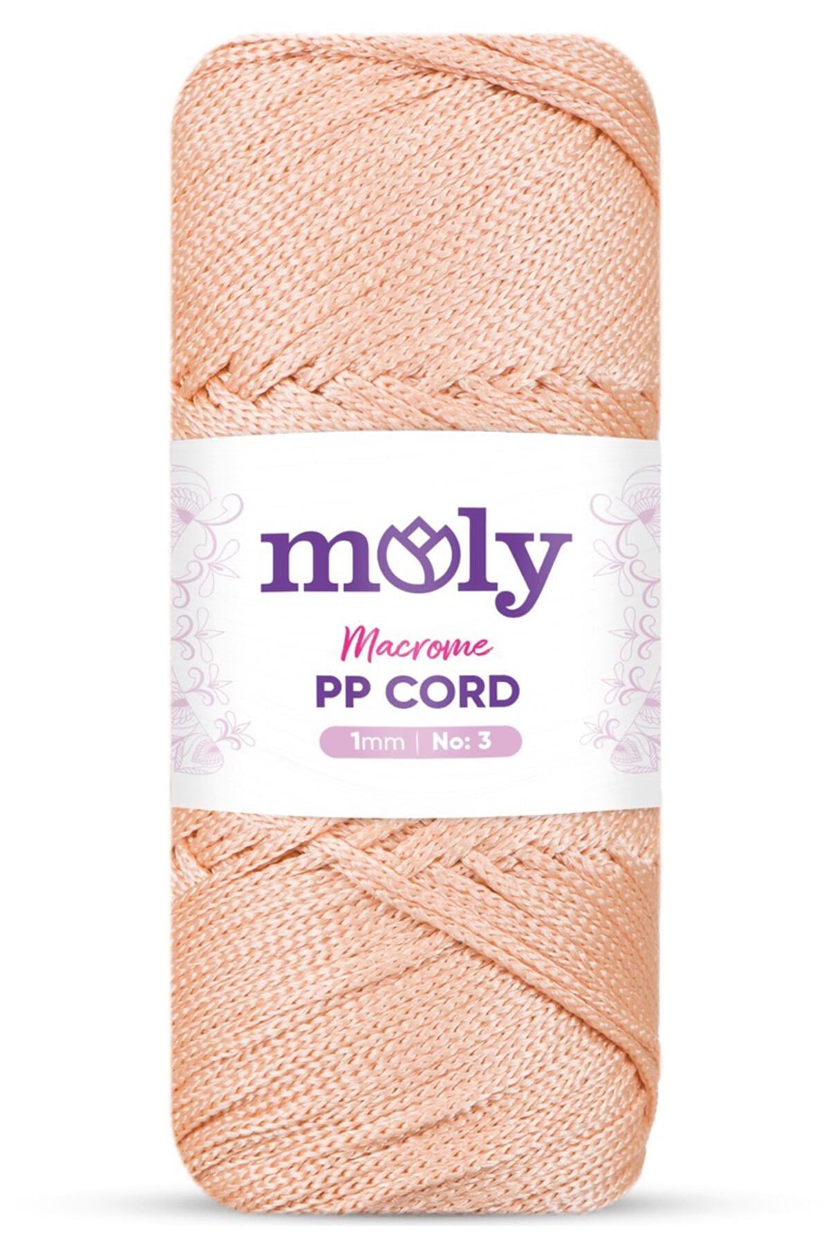 Moly PP Cord Polyester Makrome No:3 1mm 033-Kamel Örgü İpi