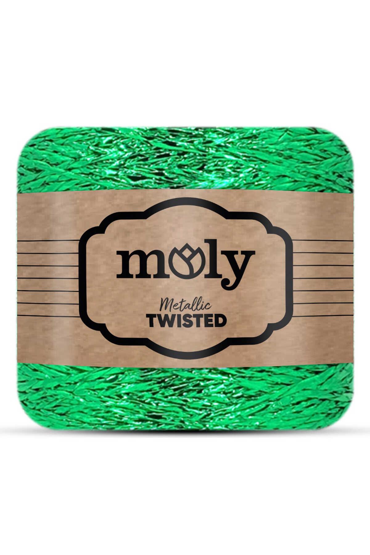 Moly Twisted Metalik Kağıt İp 420 Yeşil 250 Gram