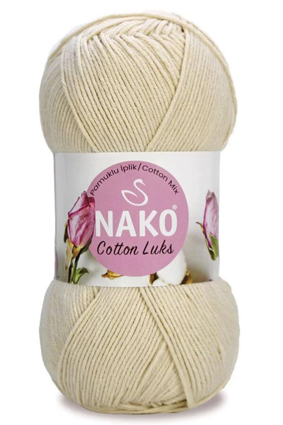 Nako Cotton Lüks 97543 Açık Bej Örgü İpi