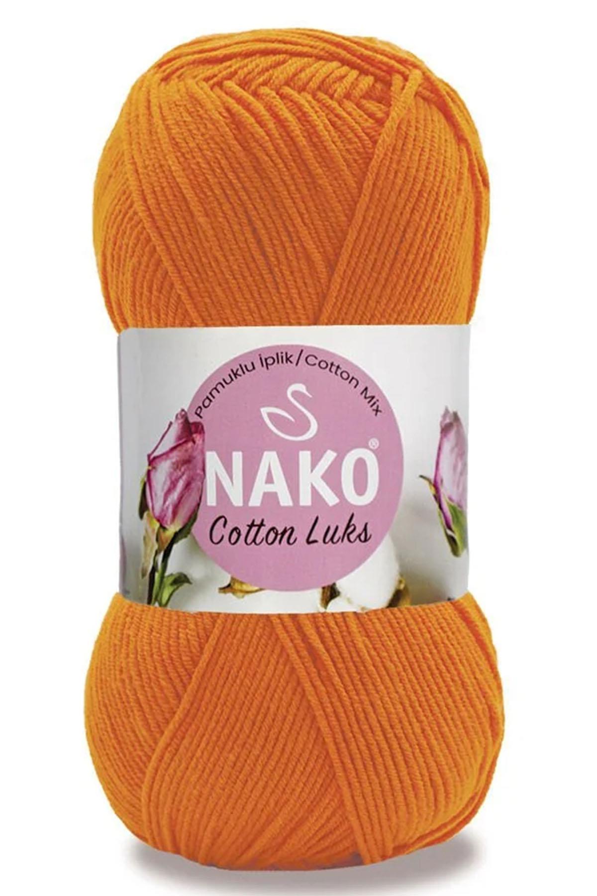 Nako Cotton Lüks 97552 Turuncu Örgü İpi