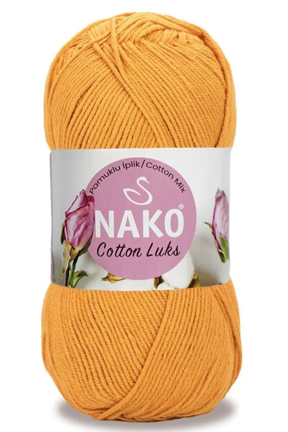 Nako Cotton Lüks 97553 Koyu Sarı Örgü İpi