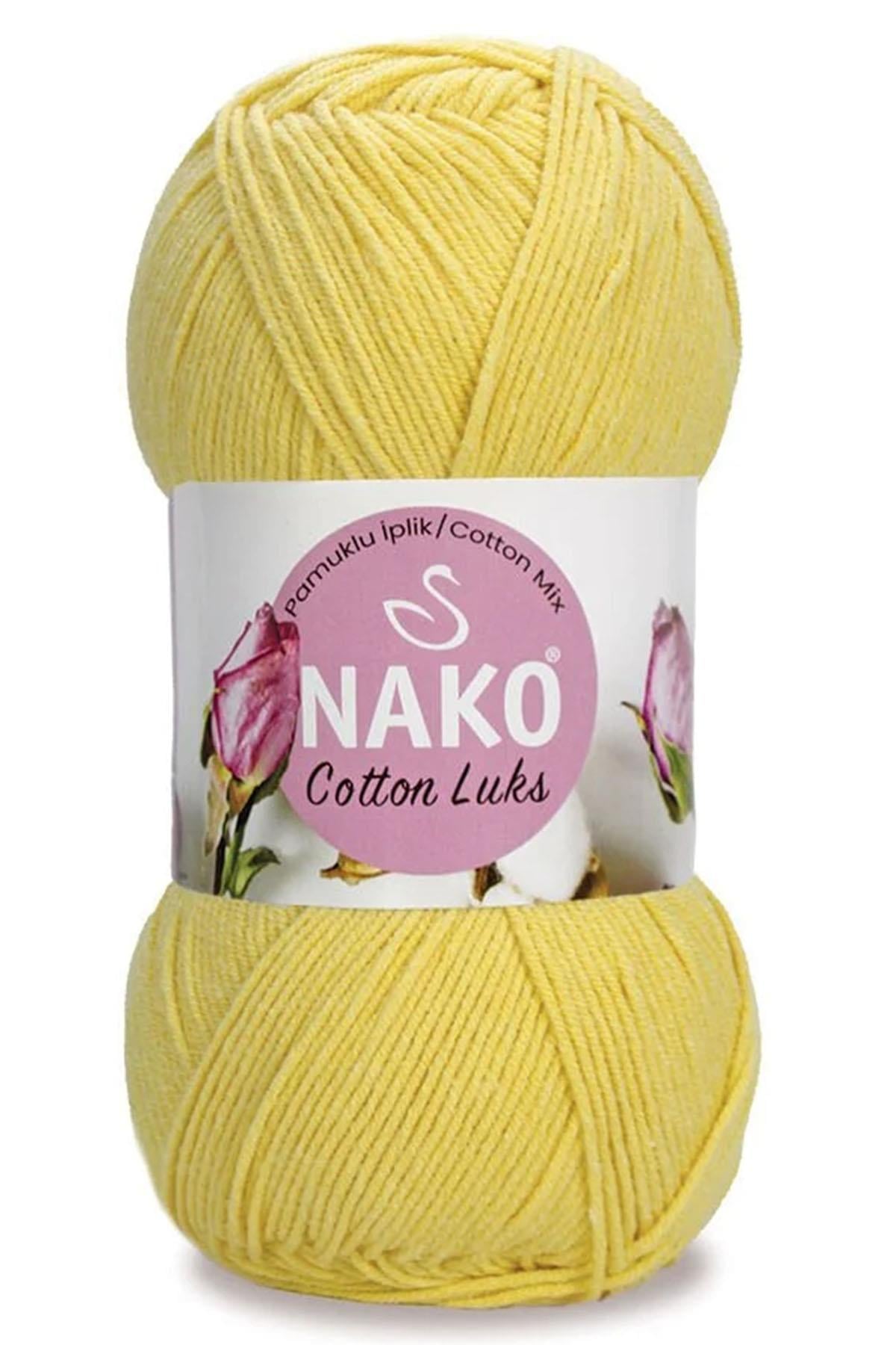 Nako Cotton Lüks 97554 Açık Sarı Örgü İpi